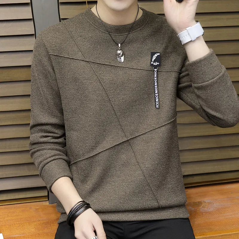 

Men's clothing fall new autumn dress bottom shirt man Autumn dress male long sleeve T-shirt plus velvet thickening