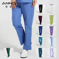 ANNO Werk Broek Arts Verpleegster Uniform Bodems Katoen Meer Zakken Dental Medische Scrub Broek SPA Verpleging Scrub Broek