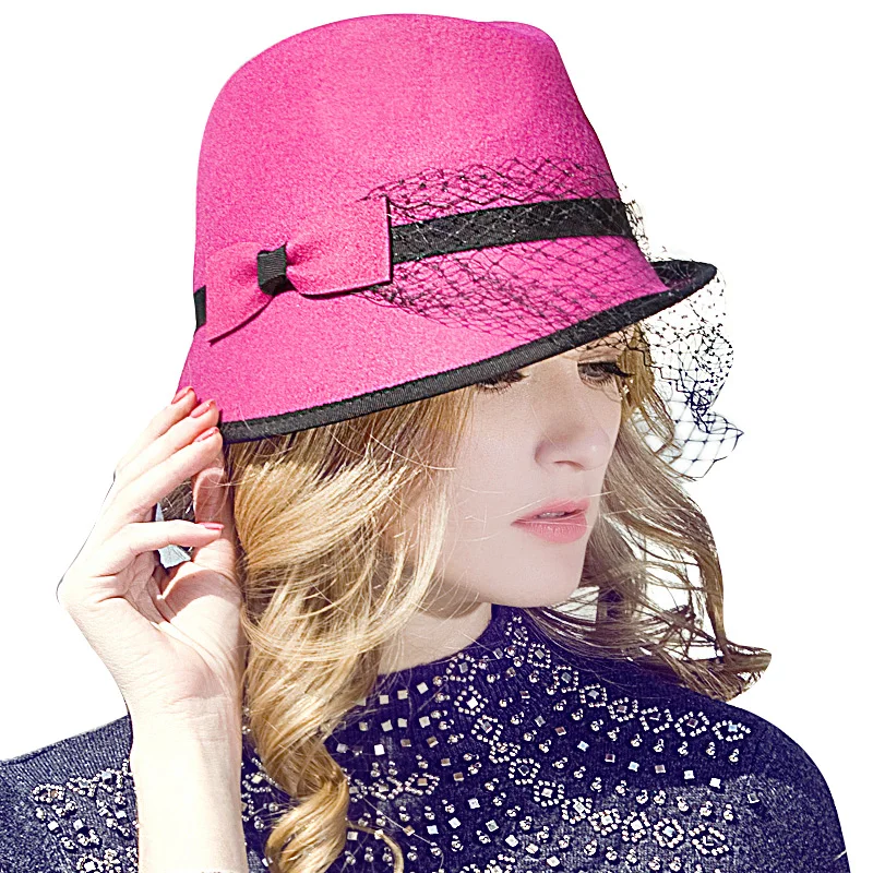 Sedancasesa 100 wool from Australian Cloche Sexy Mesh Hats Ladies