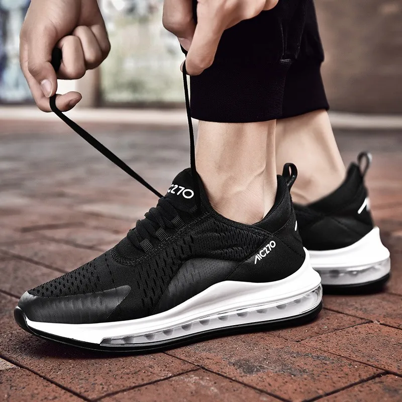 

New Arrival Brand Designer Men Sport Running Shoes Big Air Cushion Lightweight Breathable Sneakers Spring Ayakkabi