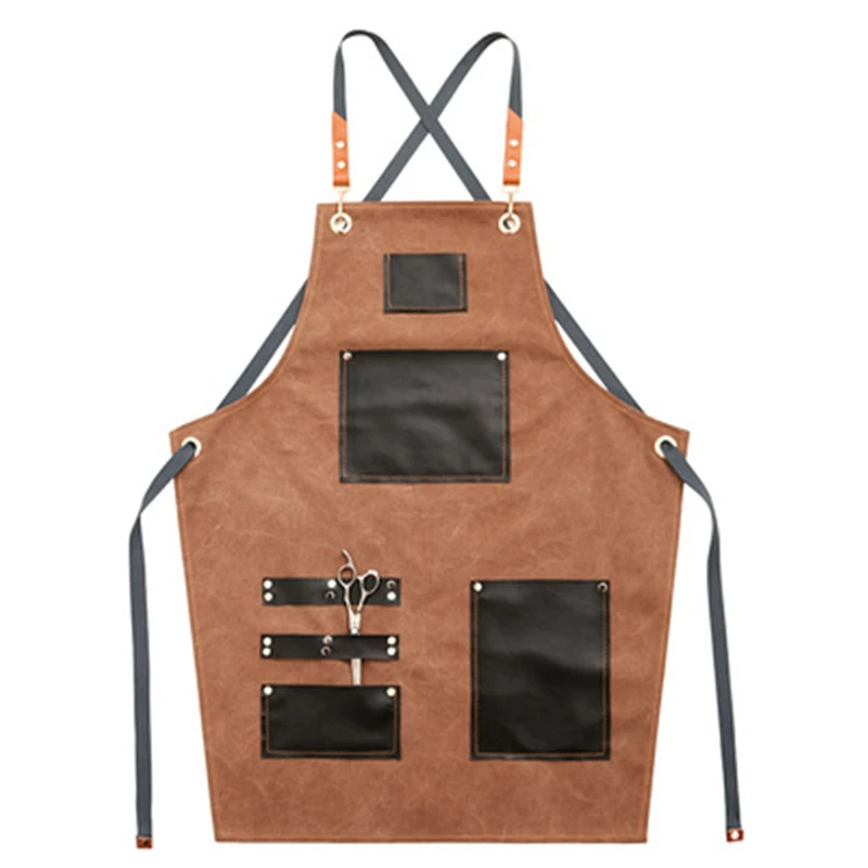 2019 Aprons Canvas Leather Unisex Adult Aprons for Woman Men Male Kitchen Chef Waiter Cafe barber Cooking Pinafores Logo Gift 2019 Aprons Canvas Leather Unisex Adult Aprons for Woman Men Male Kitchen Chef Waiter Cafe barber Cooking Pinafores Logo Gift