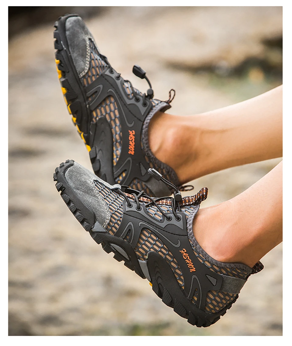 Летние мужские дышащие Нескользящие повседневные туфли из сетчатого материала; Высококачественная Мужская Удобная прогулочная обувь; легкие кроссовки для мужчин