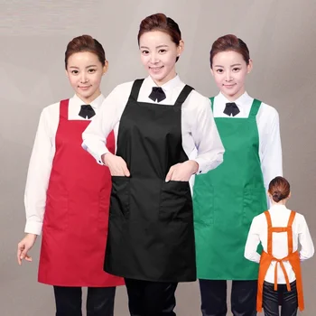 

(10pcs)fashion edition work apron Waiter coffee milk tea shop nail advertisement apron custom embroidery LOGO printing