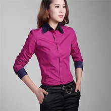 Fashion Nice New Shirt Pop Vogue Women Tops Plus Size Solid Button Down Long Sleeve Formal Tunic Casual Blouse Top A822