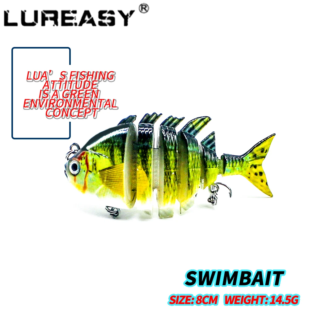 

LUREASY Fishing Lure 2019 8CM 14.5G Swimbait wobbler sinkin Quality Professional Artificial Lures Tackle Fishing Accessories