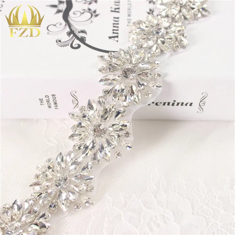 (10yards) Wholesale 1 Yard Sewing On Beaded Hot Fix Bling Decorative Rhinestone Trim for Wedding Dresses Bridal Sash | Дом и сад