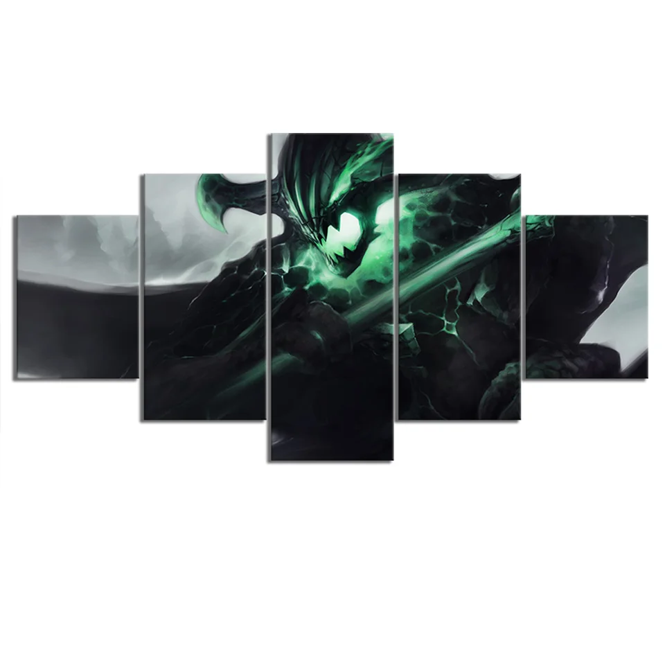 5 Piece Dota 2 Video Game Accessories Wall Art Canvas Painting Home Decor Wall Sticker Game Figure