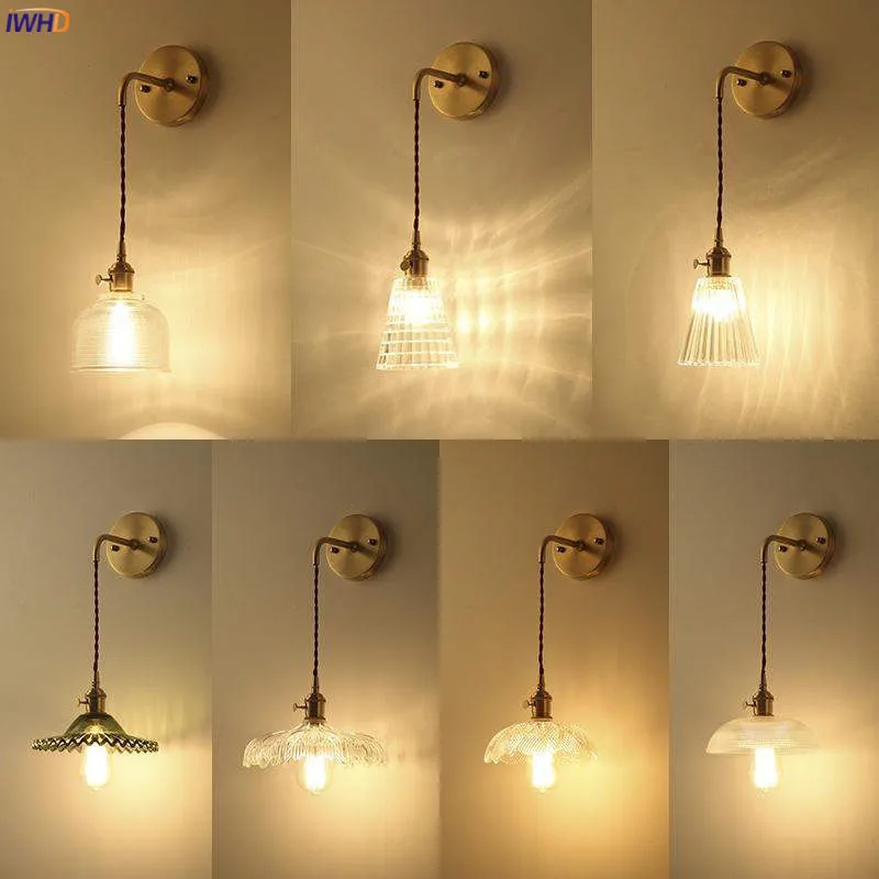  IWHD Nordic Japan Retro Wall Lights Fixtures Home Lighting Bedroom Bathroom Mirror Stair Light Glas - 33045033987