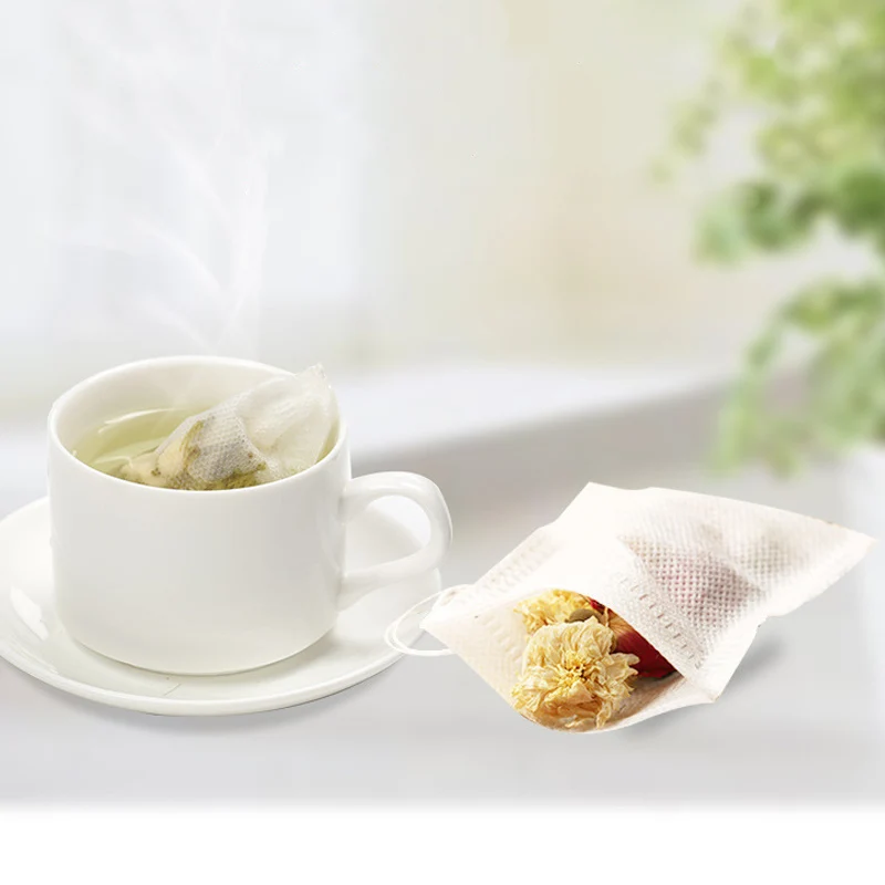 

100Pcs Tea Filter Bags Multifunction Non-woven Cook Herb Spice Tools 7x9cm/8x10cm/10x15cm Medcine Bag Drawstring Pouch