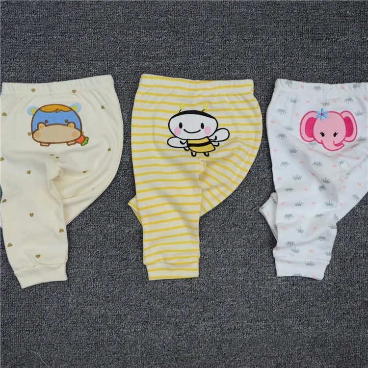 3 шт./партия штаны для маленьких мальчиков и девочек весенне-осенние милые хлопковые повседневные штаны для новорожденных брюки для новорожденных Одежда для детей 0-24 месяцев