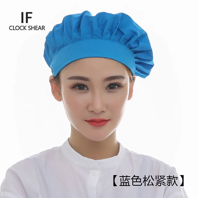 IF hot sale Cloth hat chef hat female kitchen health work hats canteen