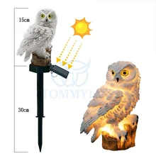 Солнечная Сова садовый свет открытый сад водонепроницаемый Солнечная Сова газон уличный светильник птица Смола дворовый садовый декор скульптуры