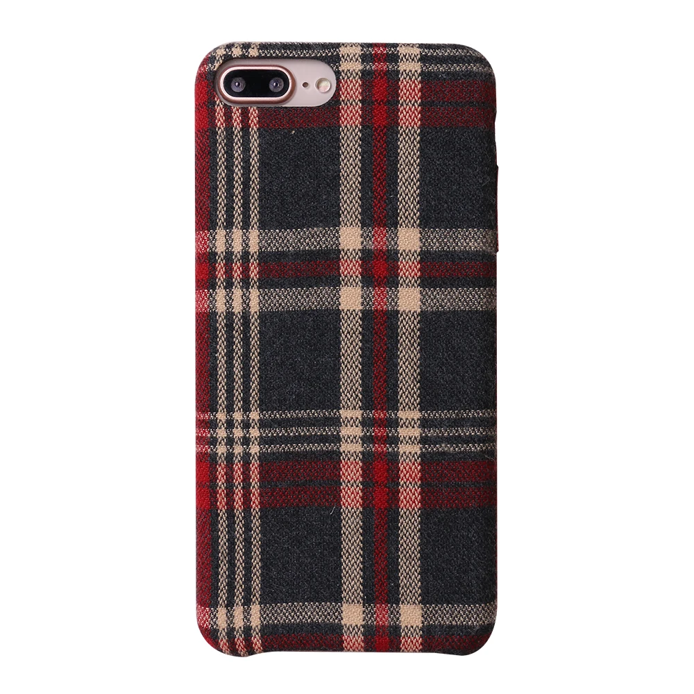 

Ikase Store Cloth Texture Grid style phonecase For iphone Ultra-thin Canvas Mobile Phone Cases For iphone 6 6S 7 8 Plus X Xs Max