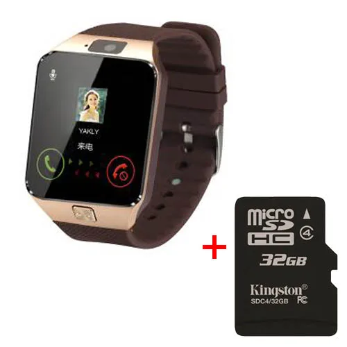 Новые Модные Смарт-часы DZ09 Bluetooth Smartwatch С sim-картой TF Solt шагомер наручные часы для Android IOS смартфонов - Цвет: gold with 32G