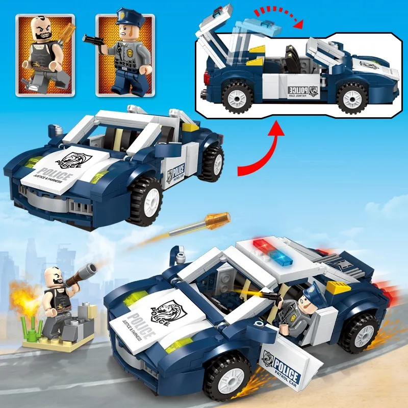 Enlighten Police Educational Building Blocks Toys For Children Kids