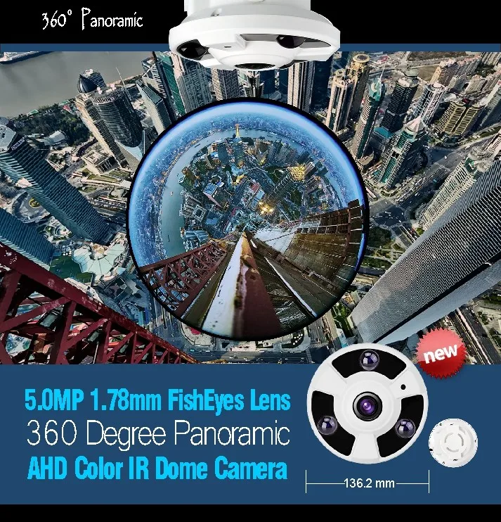 360 Degree Panoramic AHD Dome Camera
