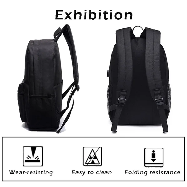 BOZMD DJ Marshmello Backpack For School Boys Girls Student School Bag Anti-theft Usb Men Luminous Backpack Anti-thft Usb Bag