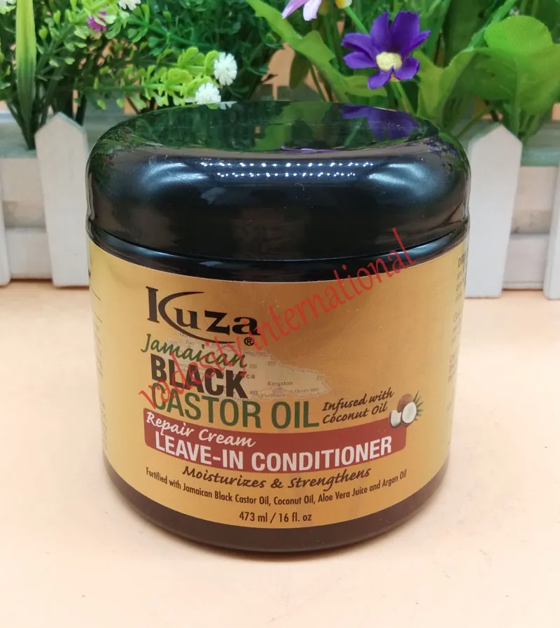 Kuza ямайский черный касторовое масло несмываемый кондиционер для волос