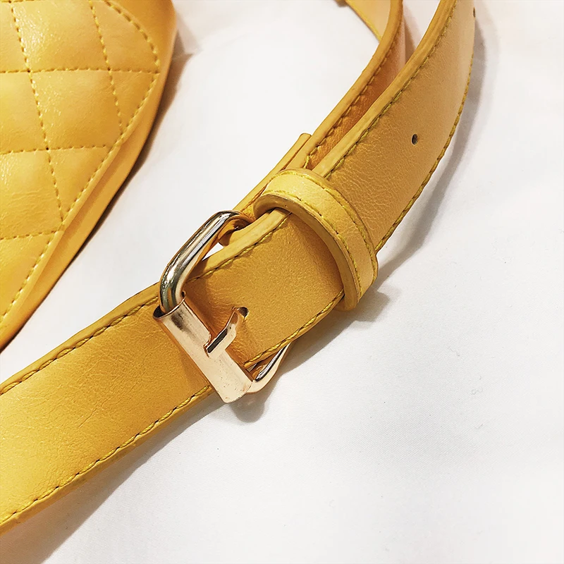 Janespri Fashion Waist Bag Women Fanny Waist Packs High Quality Quilted Belt Bag PU Leather Ladies Handbag Crossbody Chest Bag (41)