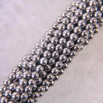 

4MM Magnetic Hematite Round Loose Beads Strand 15.5 Inch Jewelry For Woman Gift Making B230