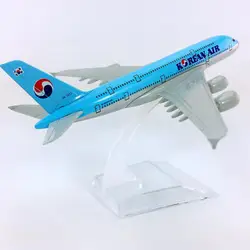 14 см 1:400 Airbus A380-800 модель самолета корейские воздушные самолеты с базовым сплавом самолет коллекционный дисплей игрушка модель украшения