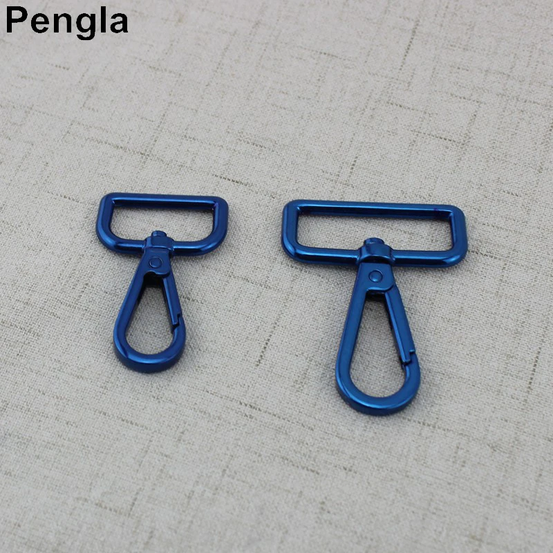 

10pcs 50pcs Blue Fashion Die-casting hook trigger snap hook swivel clasp lobster claws swivel hooks hard