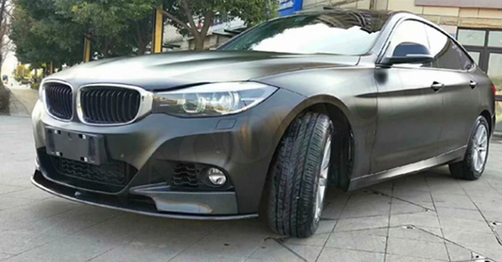 Углеродного волокна передний бампер спойлер разветвители фартук для BMW 3 серии F34 GT M Sport FRP бампер Защита