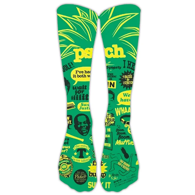 Moda socmark, новинка, 3D принт, для взрослых, Мультяшные носки с единорогами, унисекс, длинные носки, эластичные дышащие носки, модные, счастливые мужские носки - Цвет: 50350