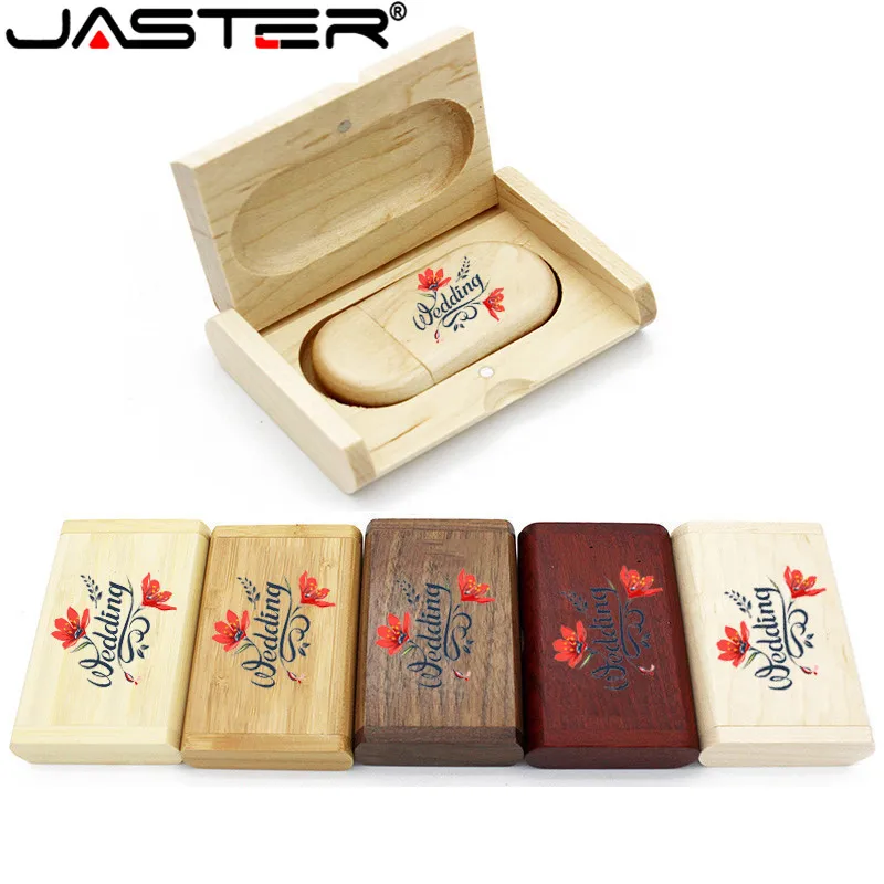 JASTER оптовая продажа высокое качество деревянный логотип гравировка по дереву USB