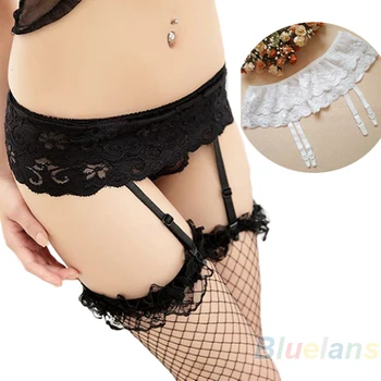 

Hot Women Baby Dolls Sexy Lady 2 Layer Floral Lace Garter Belt Lingerie Skirt Stocking Suspender Exotic Apparel 8ONC