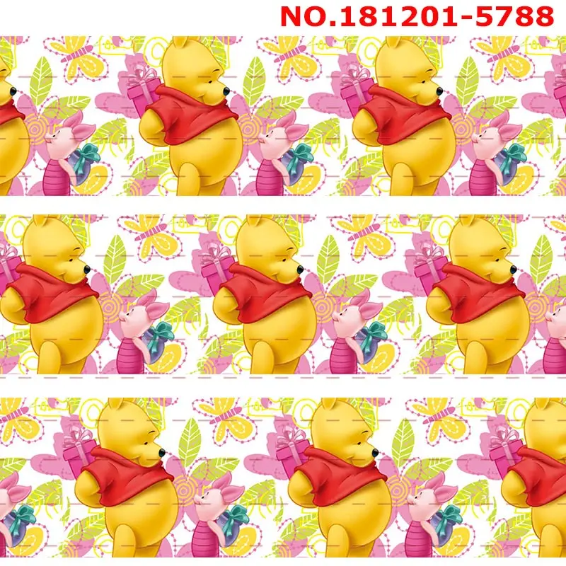 10 ярдов-разные размеры-милая мультяшная лента с узором напечатанная лента - Цвет: 181201  5788