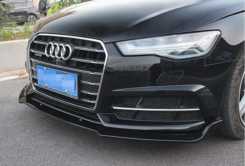 Для Audi A6 ABS защита выхлопного отверстия заднего бампера для- Audi A6 набор бампер задняя Передняя Лопата задний спойлер
