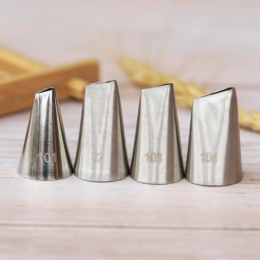 

#101 #102 #103 #104 Piping Nozzle For Creating Rose Petal Shape Decorating Icing Tip Baking &Pastry Tools Bakeware