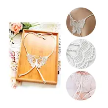 Регулируемый горячий женский модный сексуальный X-shape Seam белье аксессуары Крест Назад бабочка бюстгальтер бретельки белый