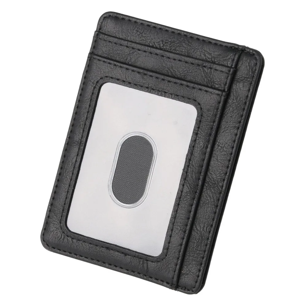 THINKTHENDO ضئيلة RFID حجب محفظة جلدية الائتمان حامل بطاقات التعريف الشخصية محفظة المال حالة للرجال النساء 2018 الأزياء حقيبة 11.5x8x0.5 سنتيمتر