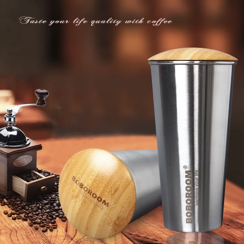Brand Coffee Thermos Office Cup 2017 New Fashion Double Stainless Steel