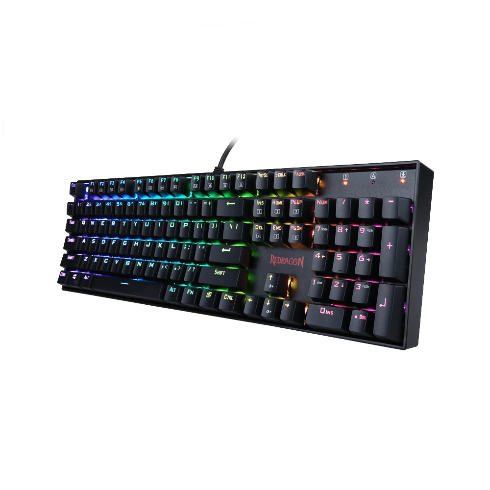 Игровая клавиатура Redragon K551 механическая клавиатура 104 клавиша RGB светодиодный подсветка Механическая компьютерная клавиатура с подсветкой для ПК Игр