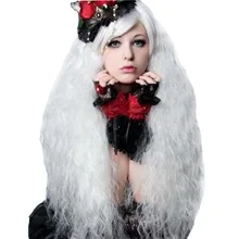 Amir Cosplay white wig for Women lady girl fluffy wig long Kinky straight Black Orange Pink Blonde colors for Cosplay wigs