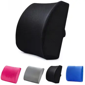 

Lumbar Cushion Back-Support Travel Pillow Memory Foam Car Seat Home Office Chair