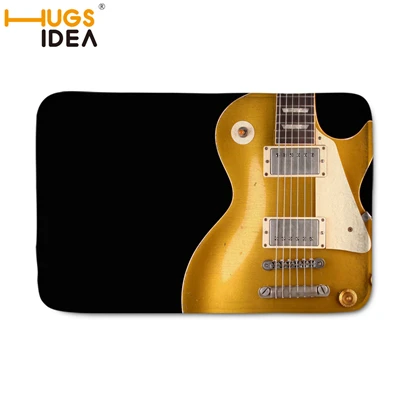 HUGSIDEA 40*60 см черный Gibson Les Paul ковры для дома гостиной спальни гитары музыкальный уголок коврики Alfombras de Salon Bape Tapis - Цвет: T0219U