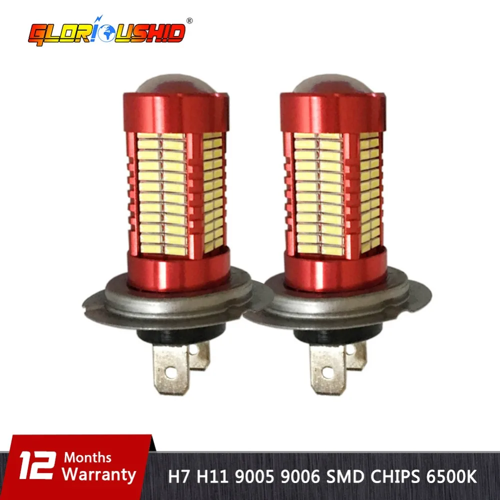 

One Set H7 LED H11 9005 9006 Car Fog Light Bulb 6500k White Car Lamp Headlight 106SMD 12V Car Styling