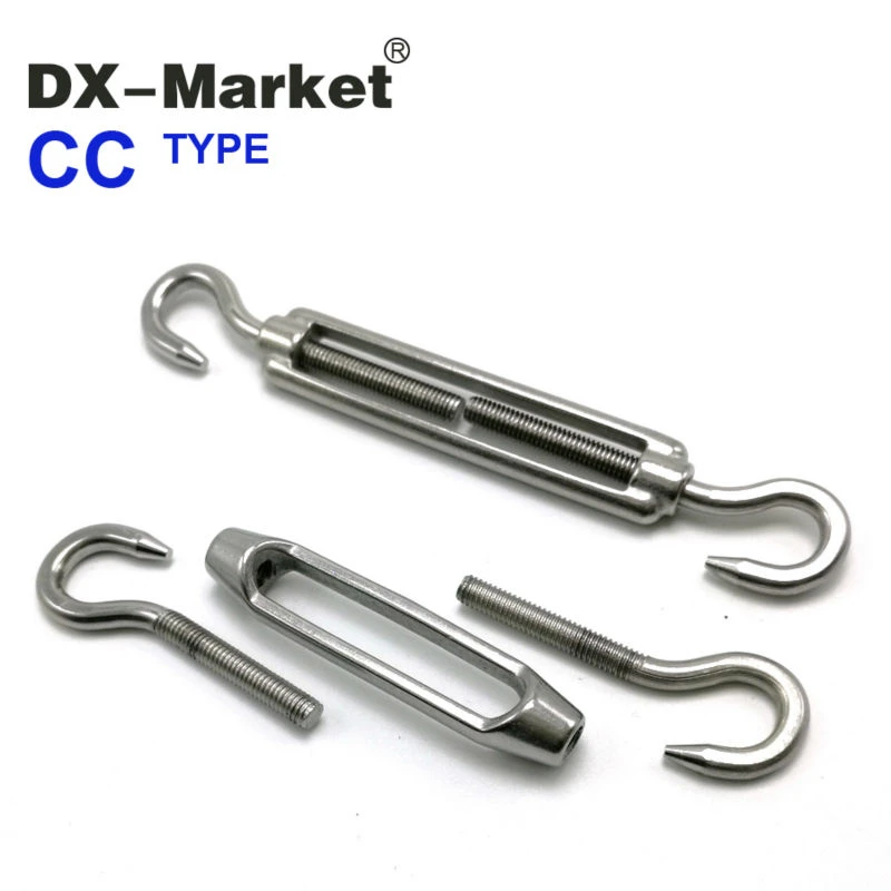 M20 Turnbuckle, 304 Stainless Steel Turnbuckle Hook And Hook , Sus304