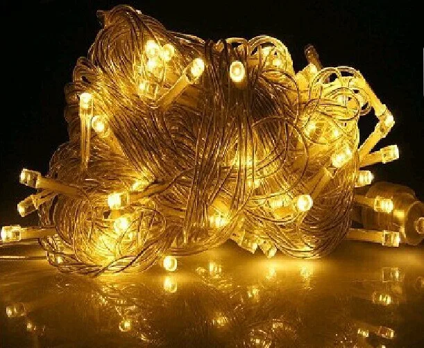 Putih hangat 30 M 300 dipimpin tali pencahayaan, Peri pernikahan lampu natal, Di luar ruangan binar dekorasi lampu pohon untuk pesta tahun baru