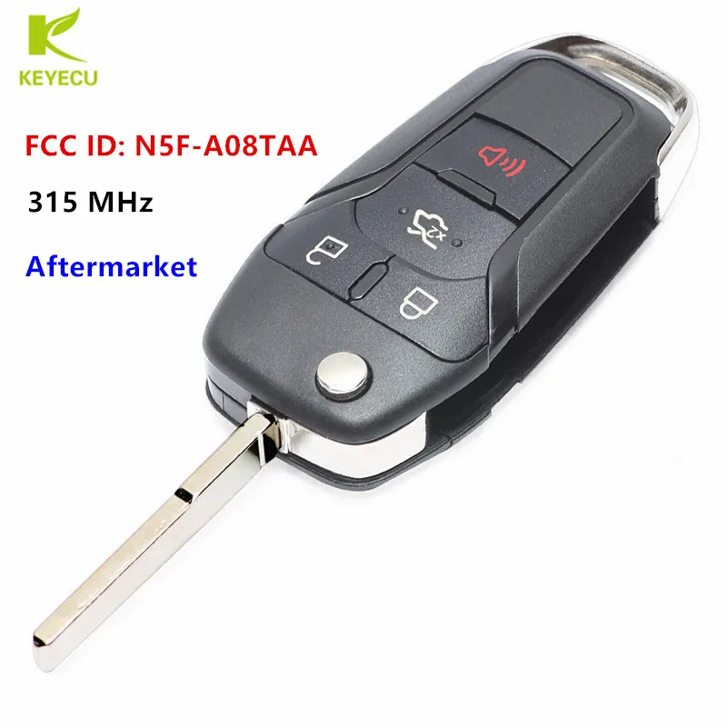 

KEYECU Replacement Aftermarket Smart Remote Flip Key Keyless Entry Fob 315MHz For Ford Fusion 2013-2016 FCC ID: N5F-A08TAA