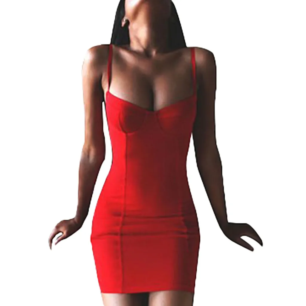Summer sexy dress V-neck open back sleeveless tight dress Robe dete sexy col en V Open rug mouwloze jurk#YL-5