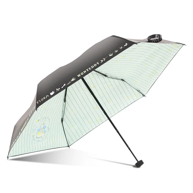 Брендовый мини-зонтик для женщин, маленькие модные складные зонты, защита от УФ-лучей, дождевик, карманный зонтик для девочек, Modish Winfproof, портативный подарок