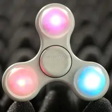 Free Ship EDC Fidget font b Spinner b font Toy with Continuously Color Changing LED Light