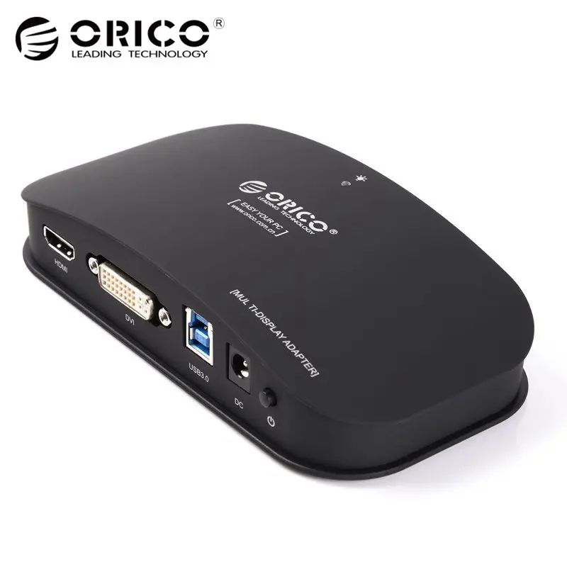 

ORICO DHU3B USB3.0 to DVI/HDMI External Monitor Converter Connector controller Graphics for 6 Computer Screen Extention - Black