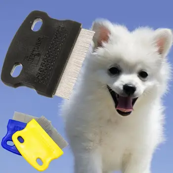 

Intensive Steel Needle Design Cat Dog Stainless Steel Anti-static Pets Hair Grooming Two-sized Dense Comb Tooth Slicker Brush