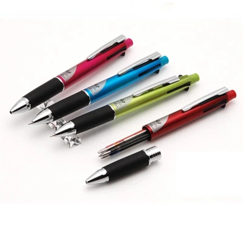 2 шт./партия шариковая ручка Uni MSXE5-1000-07 Jetstream 4& 1 4 цвета 0,7 мм(черная, синяя, красная, зеленая)+ Карандаш 0,5 мм